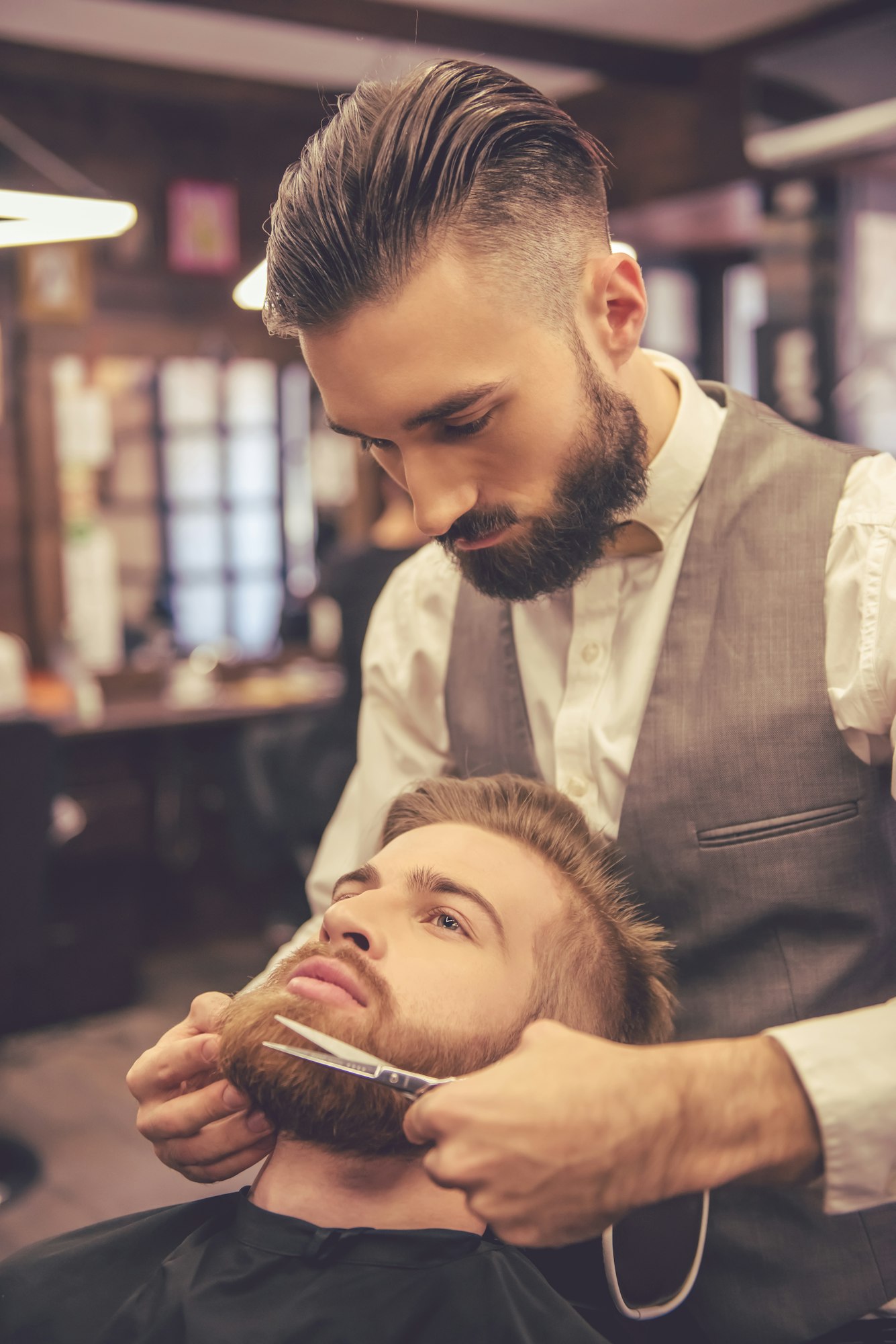 At the barber shop